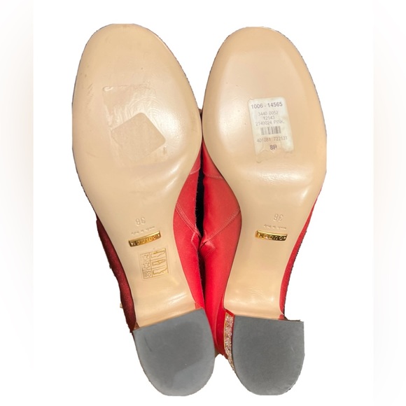 Beautiful Gucci Embroidered Dragon Boots with Crystal Heels. - Picture 5 of 7